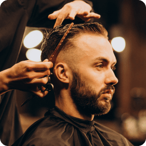 Man getting a hair cut